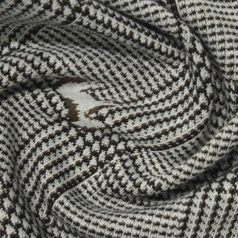 Plaid Polyester Stretch Knit Fabric