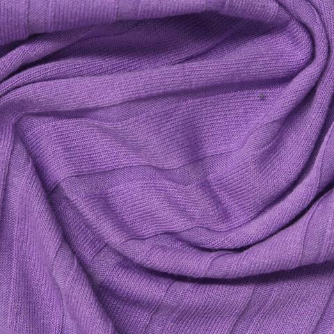 Polyester Viscose Stretch Rib Knit Fabric