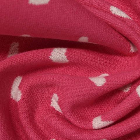 Dotted Cotton Polyester Stretch Knit Fabric