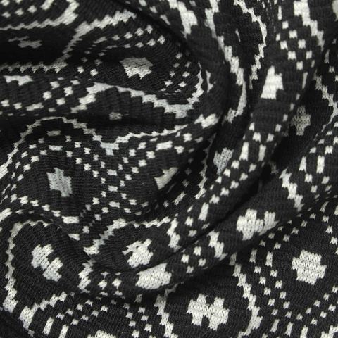Jacquard Polyester Stretch Knit Fabric