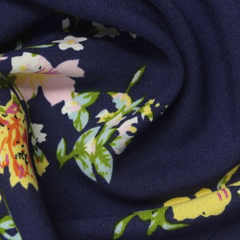 Bold Floral 100% Viscose Knit Fabric