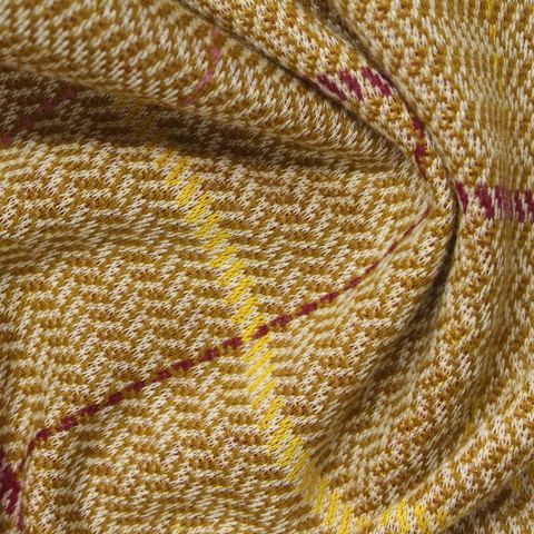 Plaid Cotton Polyester Knit Fabric