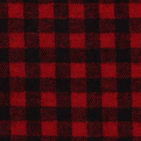 Plaid Polyester Stretch Knit Fabric