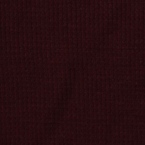 Dark Red Marl Waffle Knit, Cotton-Poly