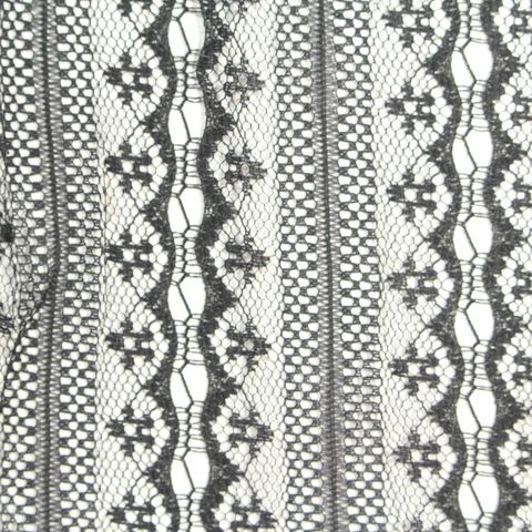 Black Geometric Lace, Nylon