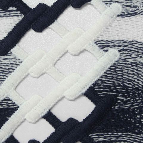 White Geometric Jacquard, Polyester