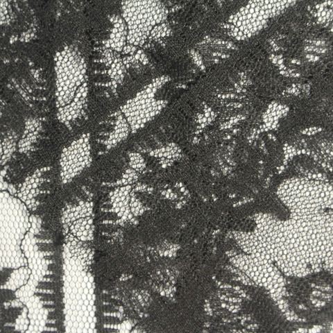 Black Abstract-Floral Lace, Polyester