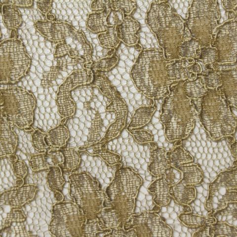 Bronze Floral Lace, Cotton-Nylon