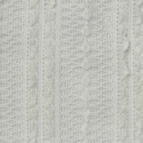 White Textured-Stripe Lace, Nylon