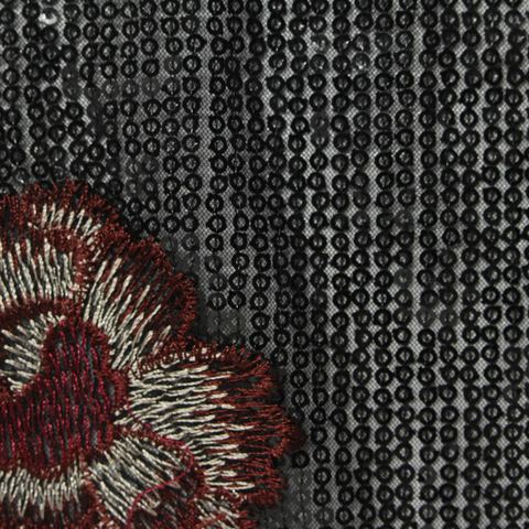 Bold Floral Sequin 100% Polyester Knit Fabric