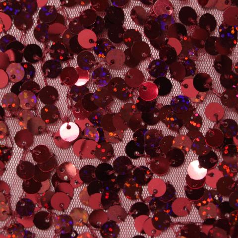 Red Sequins Knit, Polyester