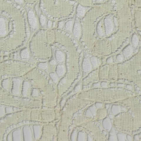 Cream Floral Lace, Cotton-Nylon