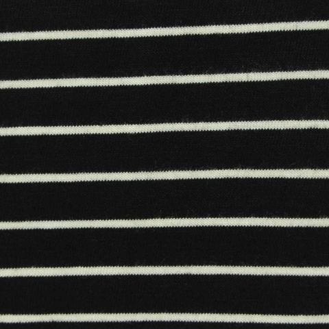 Fine Striped Viscose Stretch Knit Fabric