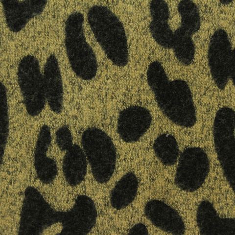 Animal Print Viscose Polyester Stretch Chunky Knit Fabric