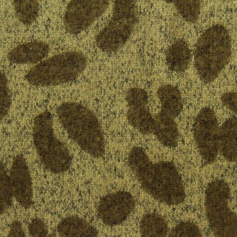 Animal Print Viscose Polyester Stretch Chunky Knit Fabric