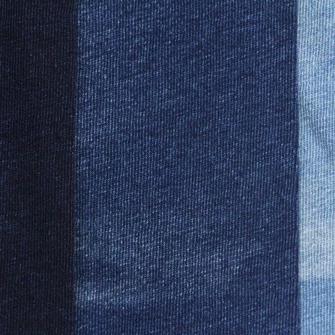 Blue Vertical-Stripe Jersey Knit