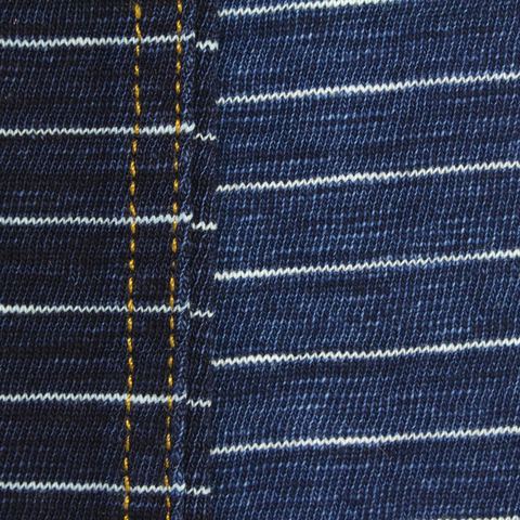 White Horizontal-Stripe Jersey Knit