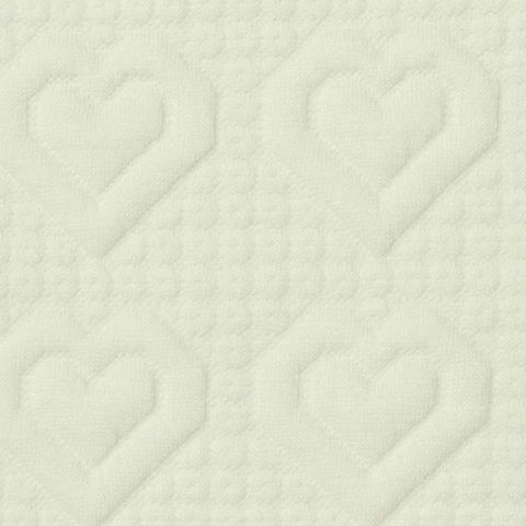 Beige Tone-on-Tone Heart Jacquard, Polyester