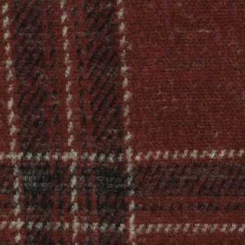 Bold Plaid Polyester Cotton Blend Stretch Knit Fabric