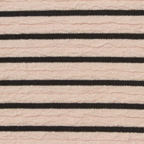 Black Horizontal-Stripe Knit, Polyester