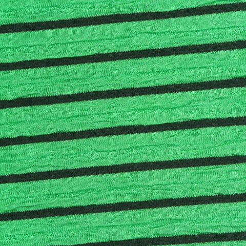 Bold Striped Polyester Stretch Knit Fabric