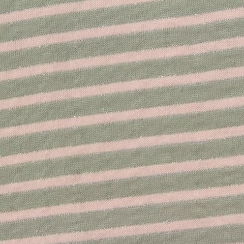Sage Horizontal-Stripe Jersey Knit, Cotton