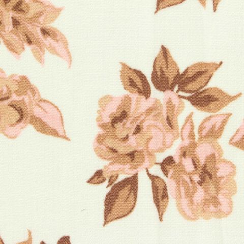 Pink Floral Woven, Polyester