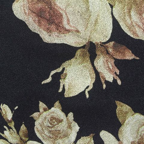 Cream Floral Scuba Knit