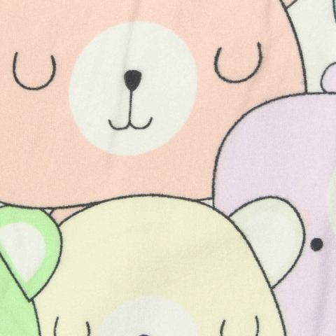 Multi Cartoon-Bear Milk Silk Knit, Polyester
