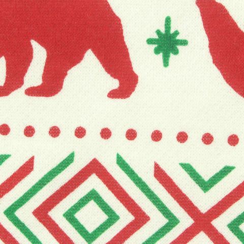 Printed Brushed Polyester Cotton French Terry Fabric
