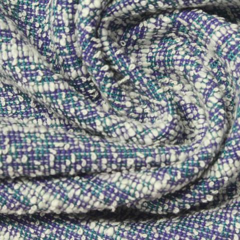 Polyester Cotton Stretch Bouclé Fabric