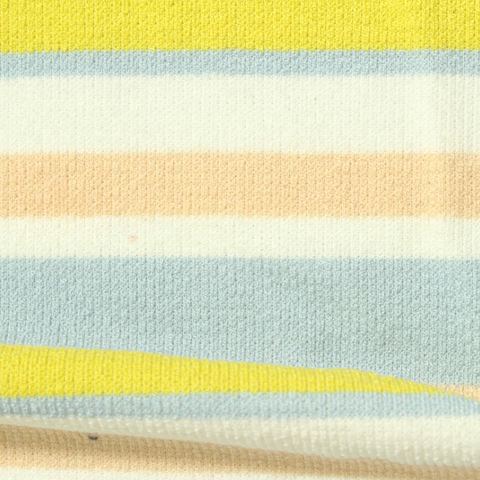 Striped Polyester Viscose French Terry Fabric