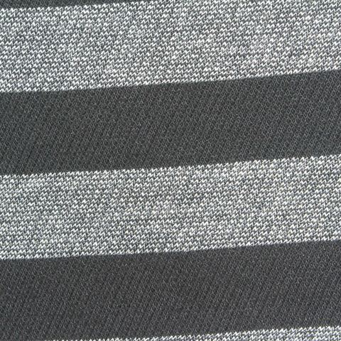Dark Grey Horizontal-Stripe Knit, Poly-Metallic