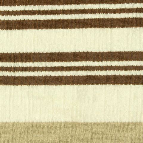 Striped Cotton Polyester Stretch Crepe Fabric