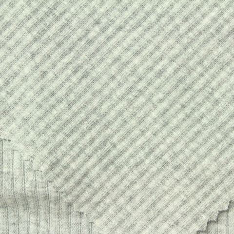 Fine Heather Rib Knit Fabric