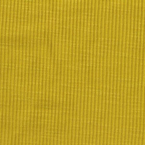 Slub Polyester Cotton Stretch Rib Knit Fabric