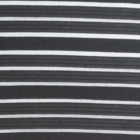 Black Horizontal-Stripe Jacquard, Polyester