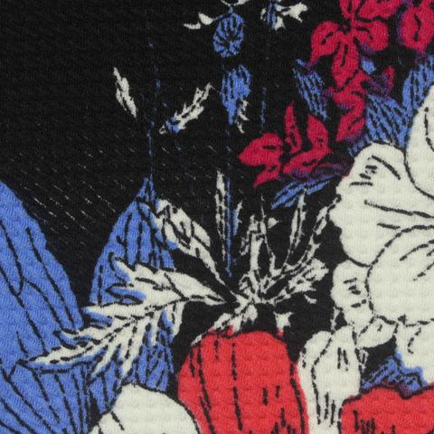 Bold Floral 100% Polyester Knit Fabric