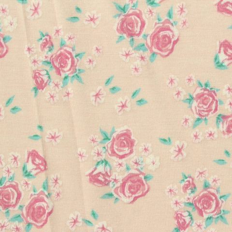 Pink Roses Knit, Viscose