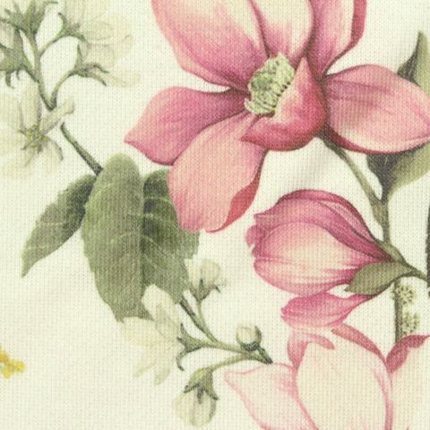 Bold Floral Polyester French Terry Fabric