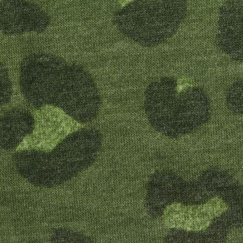 Animal Print Polyester Cotton French Terry Fabric