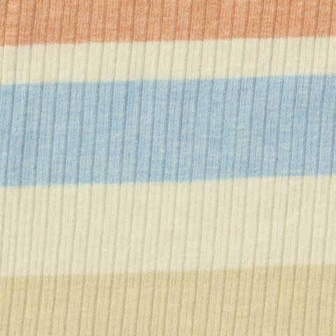 Orange Horizontal-Stripe Knit, Poly-Cotton