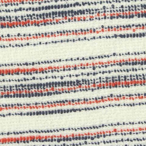 Fine Striped Cotton Polyester Bouclé Fabric