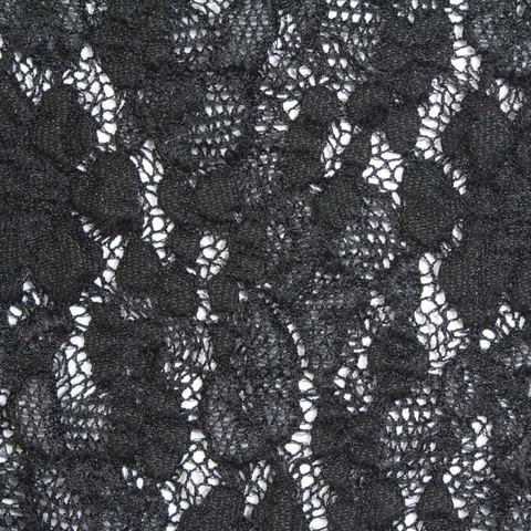 Black Floral Lace, Cotton