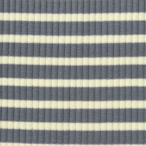 Striped Cotton Polyester Stretch Knit Fabric