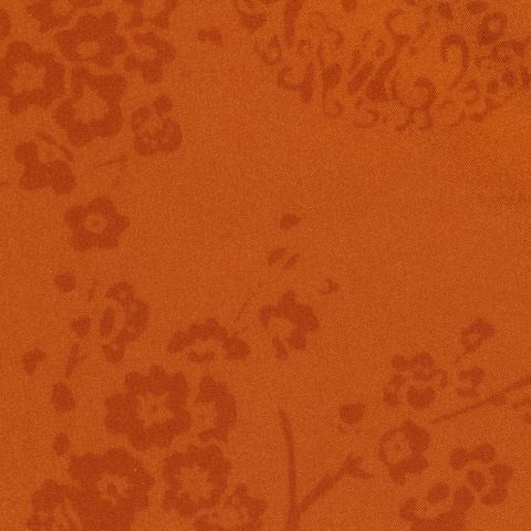 Orange Tone-on-Tone Floral Jacquard, Polyester