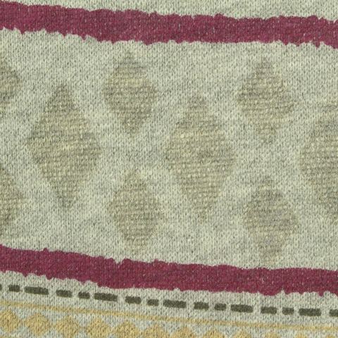 Burgundy Stripe French Terry, Poly-Cotton