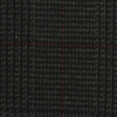 Bold Plaid Polyester Viscose Stretch Knit Fabric
