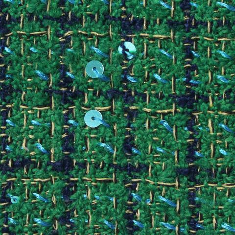Plaid 100% Polyester Bouclé Fabric