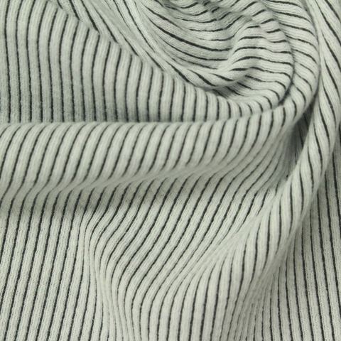 Fine Striped Polyester Stretch Knit Fabric
